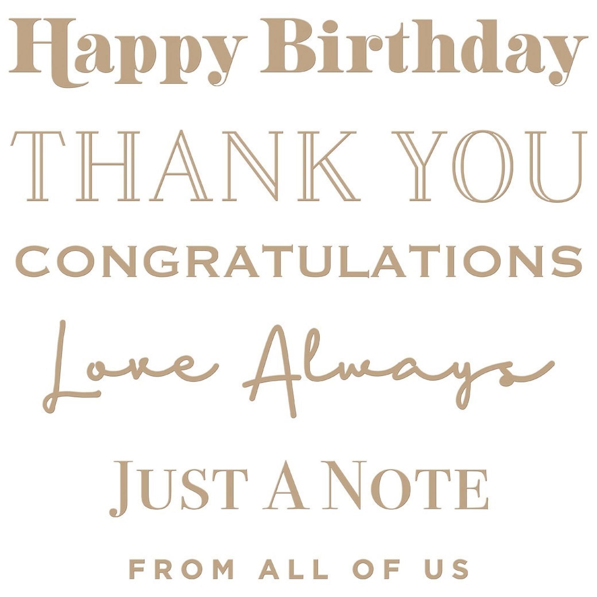 Spellbinders® Essential Sentiments Glimmer Hot Foil Plate